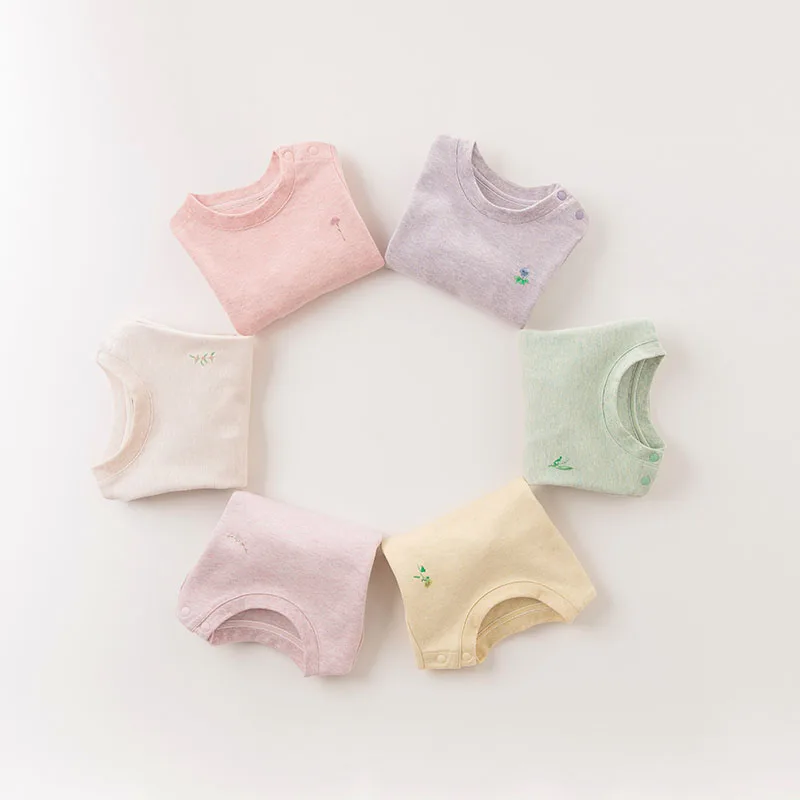 DB6313 dave bella/Осенняя футболка высокого качества для новорожденных; детская повседневная футболка; эксклюзивное нижнее белье для малышей; топы