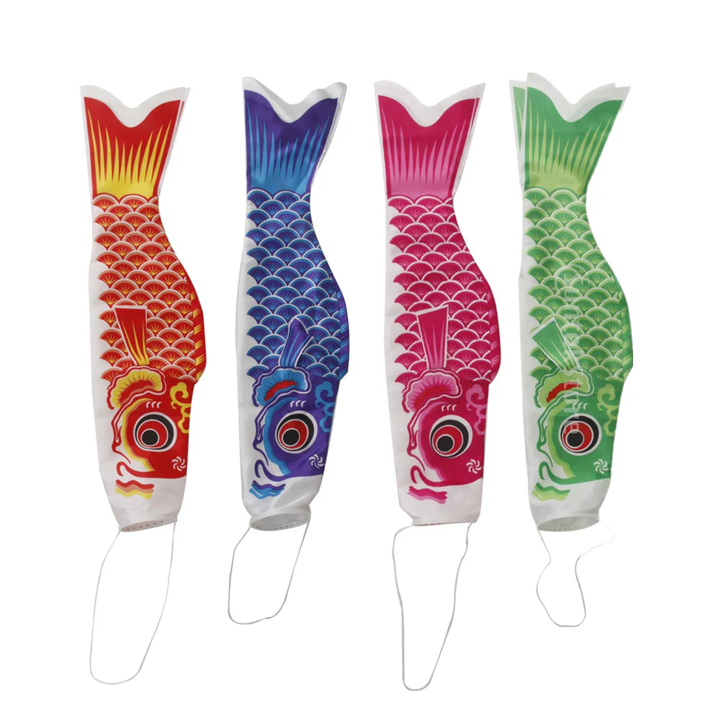 4x Japanese Windsock Carp FlagNobori Sailfish Fish Wind Streamer 55cm(22'')