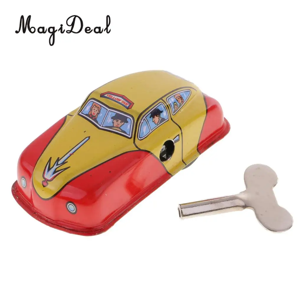 MagiDeal 1 шт. винтажная модель автомобиля такси Заводной Олово классическая игрушка украшение коллекционный подарок для взрослых и детей