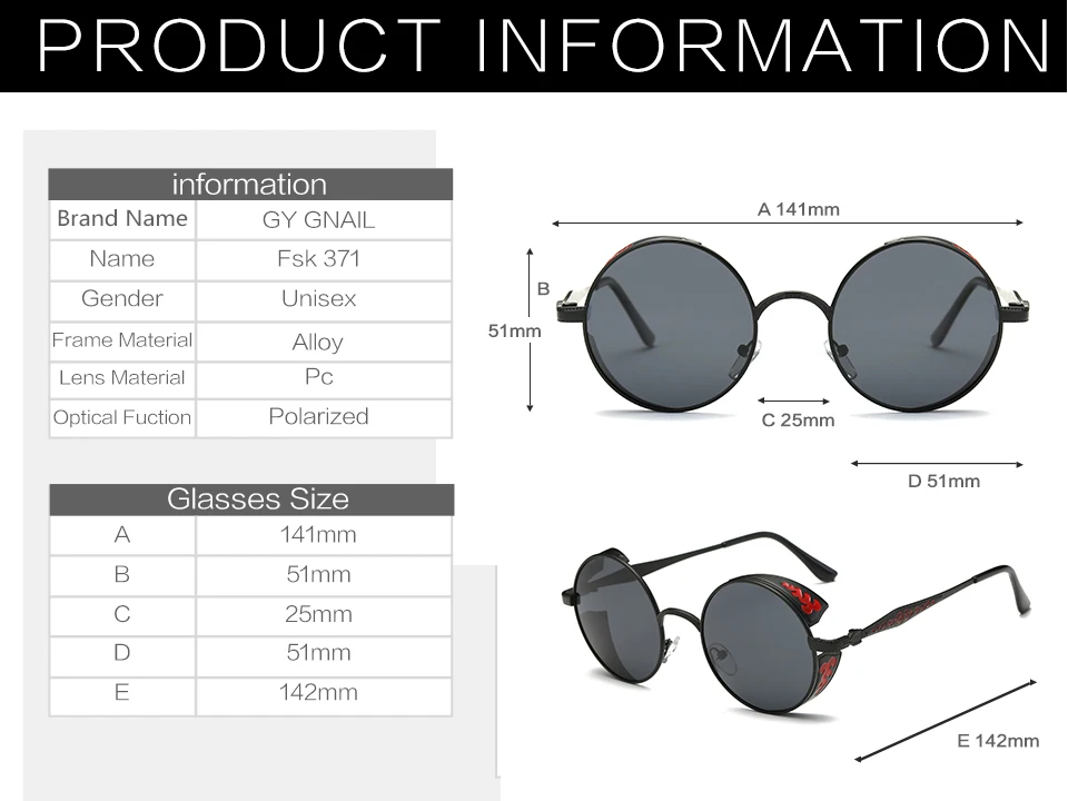GY SNAIL,, готические, стимпанк, поляризационные солнцезащитные очки, мужские, круглые, с металлической резьбой, круглые, солнцезащитные очки для женщин, с зеркальным покрытием, мужские, s