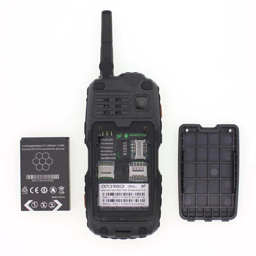 A17 рация IP68 водонепроницаемый смартфон Android 4 2 Dual SIM Смарт радио gps Zello PTT 3g WCDMA