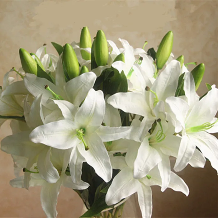 

Klonca Fresh Beautiful Silk Flower 76cm 1pc Artificial Flower Fake Flower Lily Home Living Room Decorative