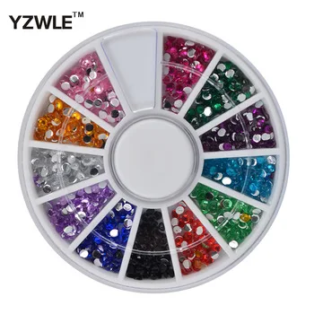 1 Wheel Nail Art Rhinestone &amp;amp; Decoration For DIY Nails Art Accessory Fashion Decorations Beauty Tools(YZW-X-JS08)