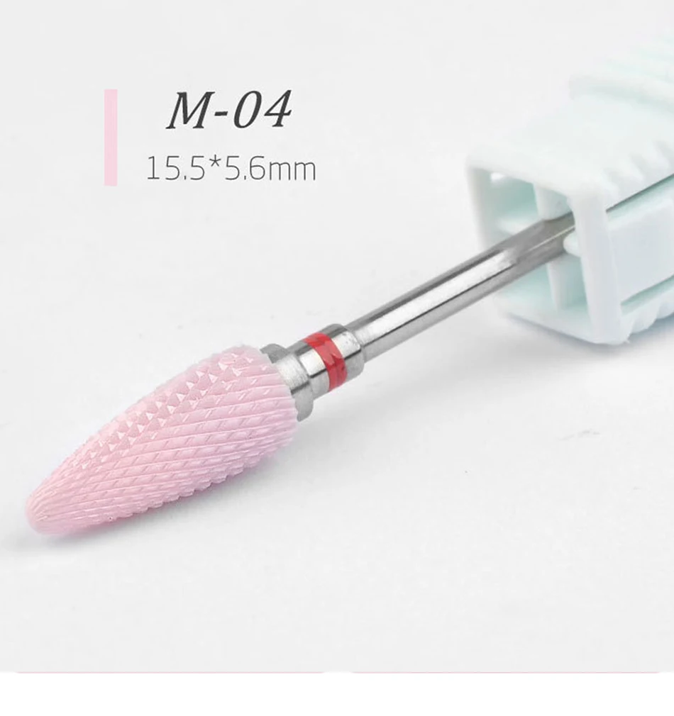 Керамический 3/32 ''Резак для маникюра Розовый ногтей сверла электрический прибор для маникюрного станка аксессуары инструменты для ногтей