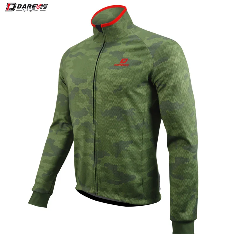 

Darevie camouflage thermal bike jacket 3 layers composed cycling jacket