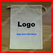 2000 шт/партия) Размер 12X15 см персонализированные пустой хлопок мешок шнурок логотип