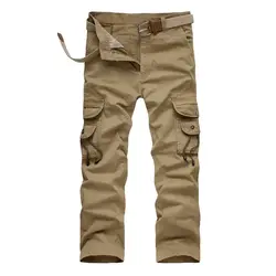 Новый бренд Человек Военная, Армейская, камуфляжная брюки карго плюс размеры мульти-комбинезоны с карманами повседневное свободные