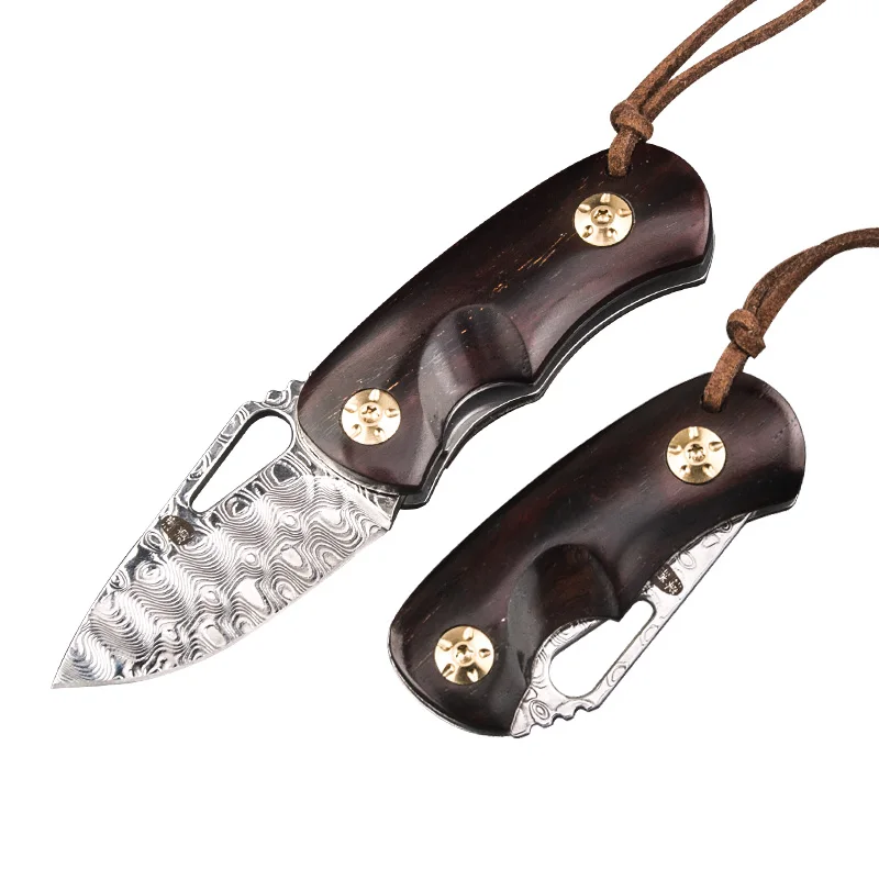 

HX OUTDOORS Damascus blade Folding knife Outdoor survival camping tools edc Pocket Knife tactical knives edc outdoor tool