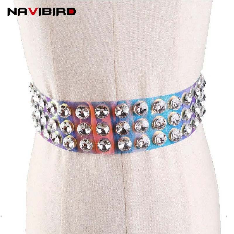 Magic Clear Rhinestone Belt For Women Transparent Corset Belts Girls