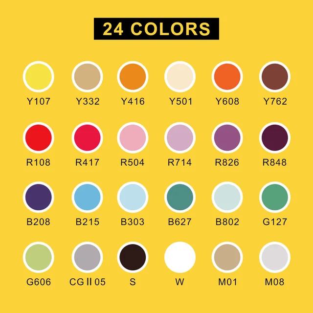 Arrtx 24 Colors set acrylic permanent paint marker 6