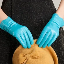 Высокое качество, модные женские зимние вязаные теплые перчатки из овечьей кожи, 9 цветов, женские перчатки Ku-036