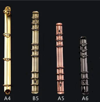 

A4 A5 A6 Stainless Steel Binder Clip Ring Notebook Binder Clip Iron Clip Colorful Metal Spiral Binder Clip