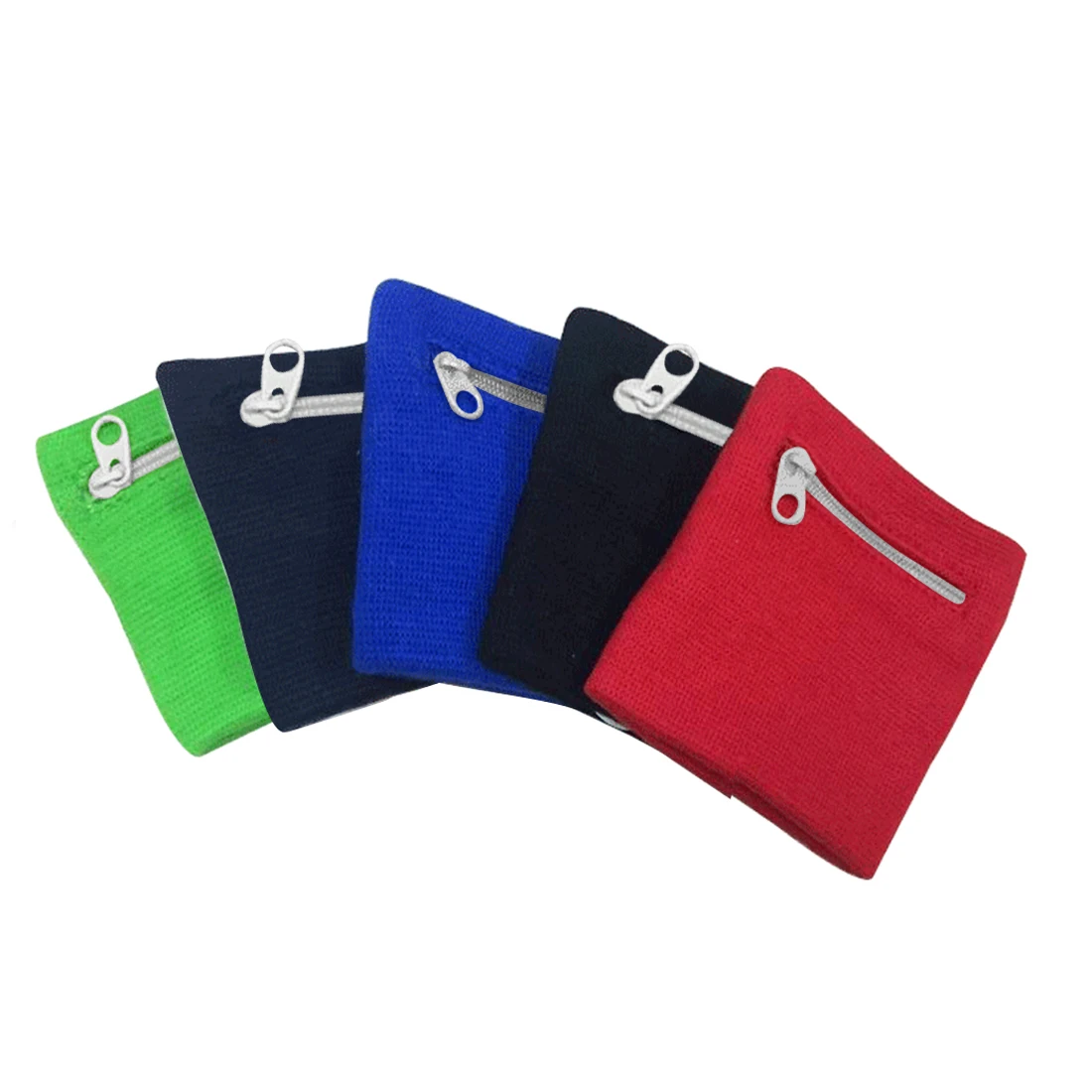 Brand New Zipper Pocket Sport Wristband Wrist Bracer Wrap Straps