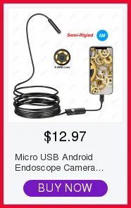 1/2/1,5 м 7 мм Объектив USB эндоскоп Камера Водонепроницаемый провод для осмотра на змеевидной трубке бороскоп для OTG совместимый Android телефоны