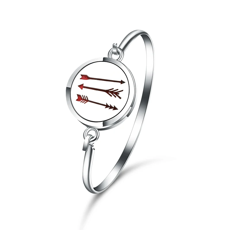 

Aromatherapy Three Arrows Bracelet Stainless Steel Essential Oil Diffuser Perfume Lockets Jewelry High Quality Bangle Bracelets