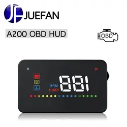 A200 HUD Дисплей автомобиля OBD2 II EUOBD Скорость превышает Предупреждение Системы проектор лобовое стекло авто электронный Напряжение