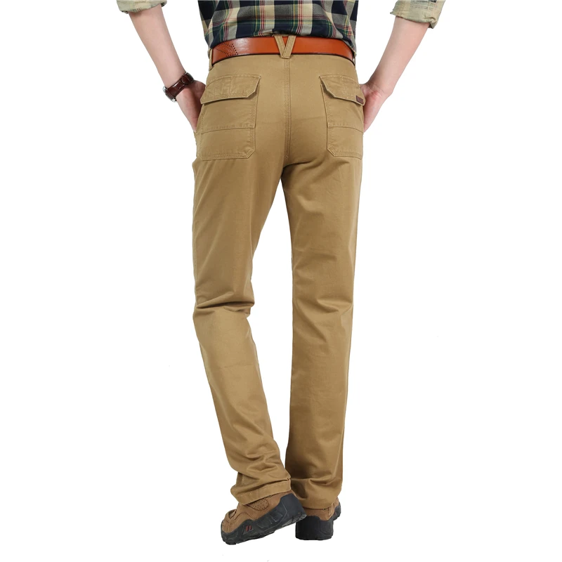 TIGER CASTLE Men Army Tactical Pants Baggy Multi Pockets Brand Male Workwear Casual Khaki Military