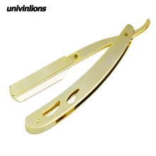 Univinlions бритвенные парикмахерские инструменты бритва и лезвия Античный Черный Складной бритвенный нож из нержавеющей стали прямой бритвенный держатель