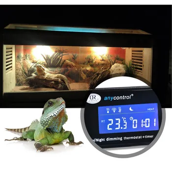

DTC-120 Digital Thermostat Temperature Controller Waterproof Sensor US EU Plug Outlet LCD 2 Stage Heating Cooling Mode