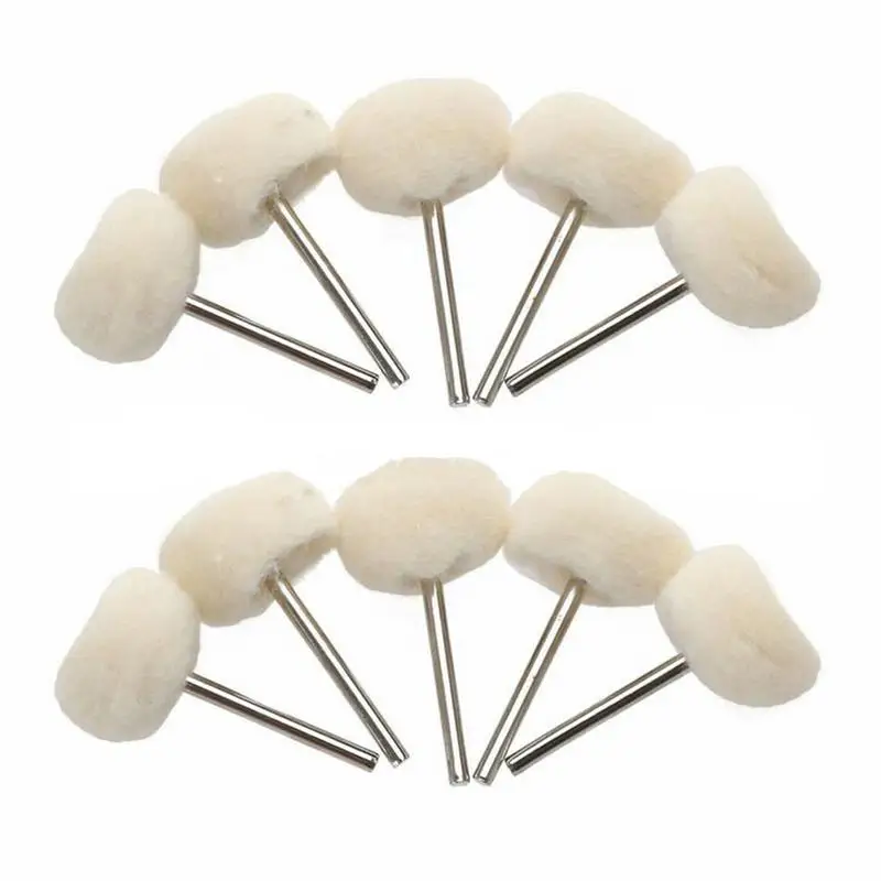 

10 PCS Mini Wool Brush Buffing Wheel Polishing Head Jadeite Jade Carving Grinding Cleaning Brush High Quality