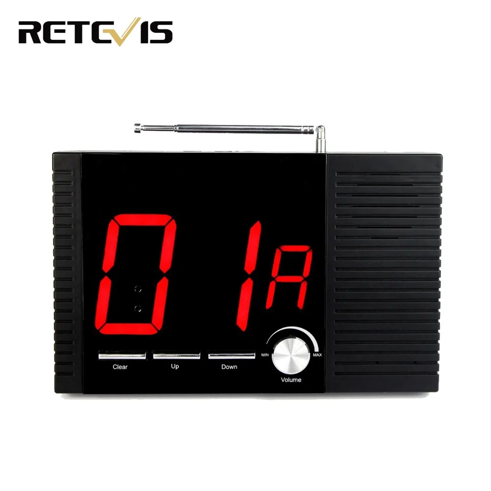 

TIVDIO 99 Channel RF Wireless Paging Queuing System Receiver For Hotel Restaurant Voice Broadcast Calling Button System Screen