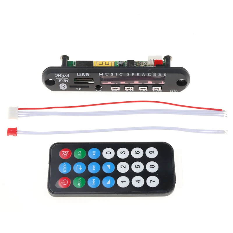 Kebidu Wireless Bluetooth USB MP3 Car FM Radio MP3 AUX Decoder Board Audio Module DC 5V 12V For Car Accessories For Phone samsung mp3 player MP3 Players