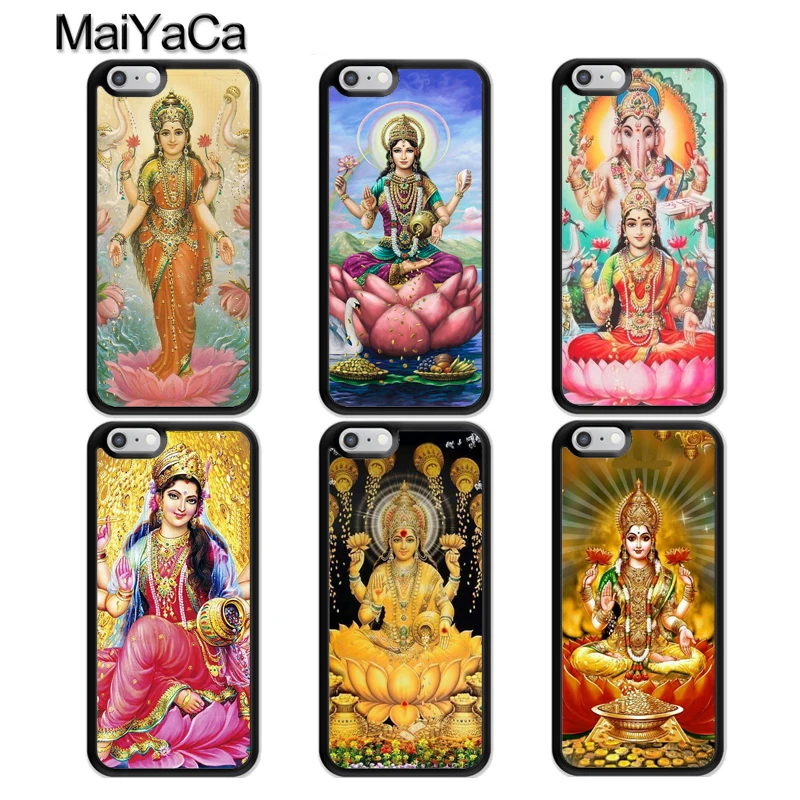 

MaiYaCa Lakshmi Hindu Goddess Rubber Phone Case For iphone 11 Pro MAX X XR XS MAX 6 6S 7 8 Plus 5 5S TPU Back Cover Fundas