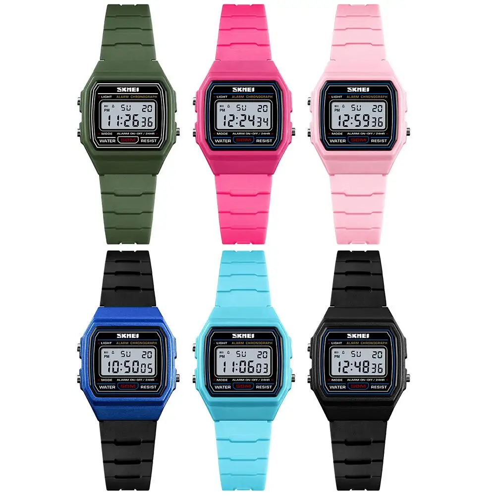 

SKMEI 140 Student Electronic Watches Waterproof Digital Watch 50M Personality Square Fashion Wrist Watch For Girl And Women