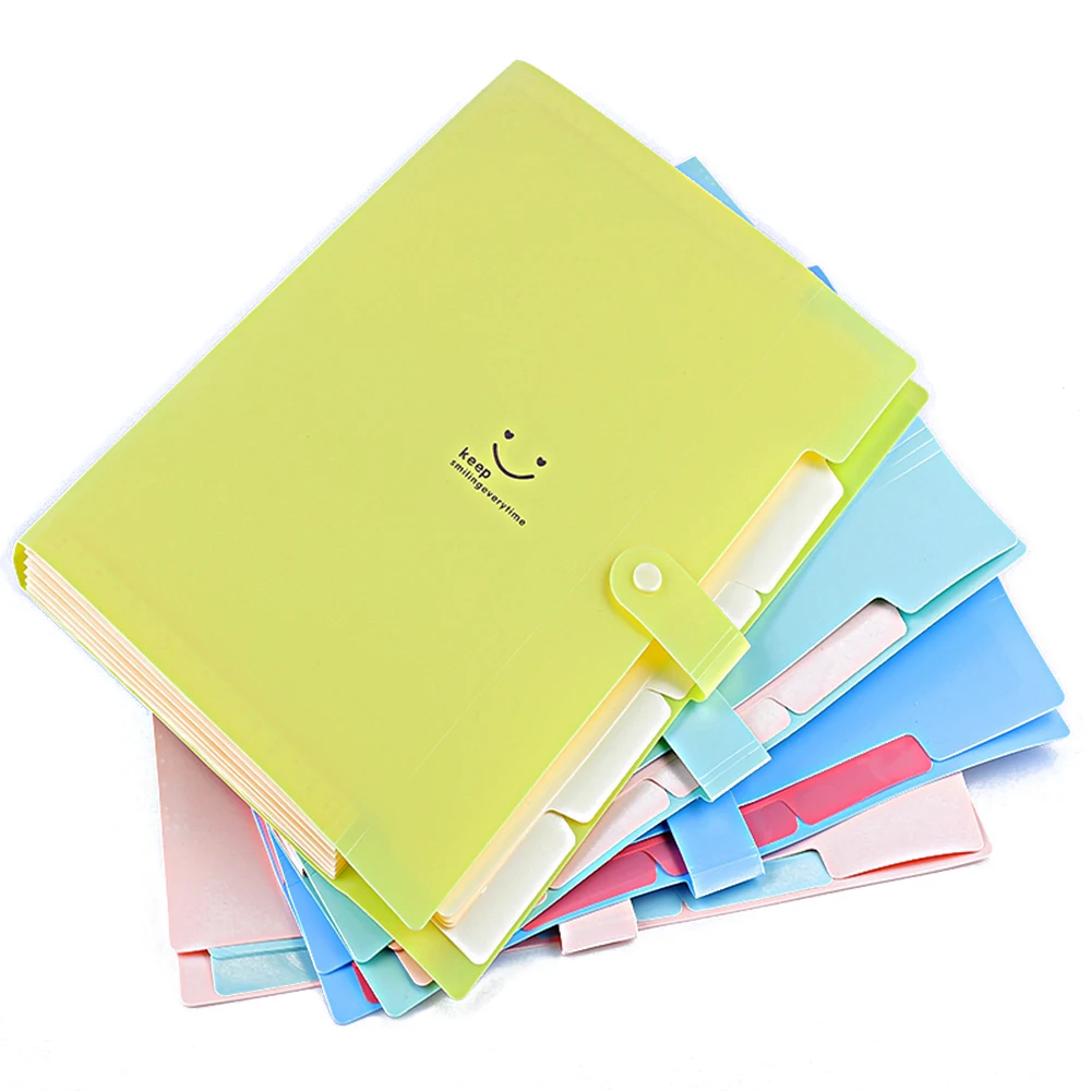 

1PC New hot Sell Fashion A4 Top Multicolor Plastic File Document Bag Folder Card Office Necessaries School Stationery Supplies