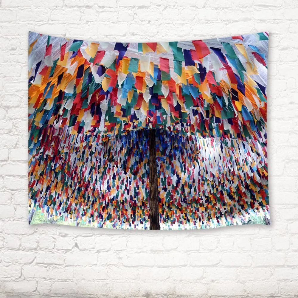 Lhasa Prayer Flag Tapestry Wall Hanging Blanket for Bedroom Living Room Dorm | Дом и сад