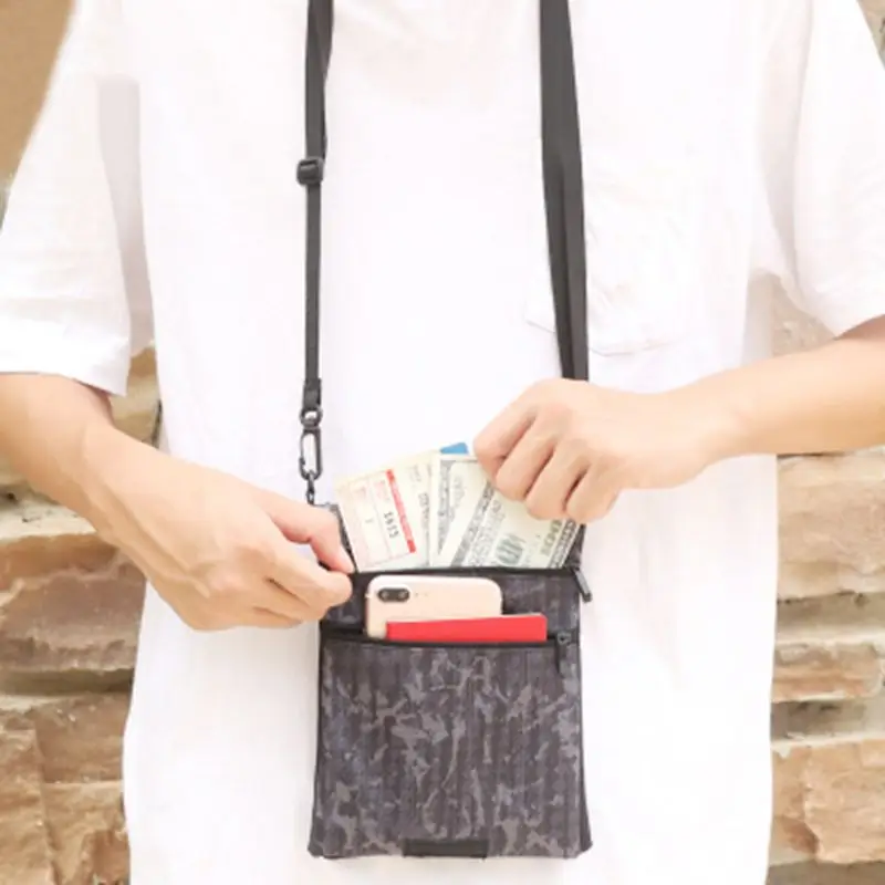 High Quality Double-face Available ID Card Holder RFID Travel Lock Multifunction Neck Passport Carrying Case Travel Wallet