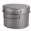 TOAKS Ultralight Titanium Pot Fry Set With Foldable Handle Outdoor Camping Cookware Set 1300ML ► Photo 2/6