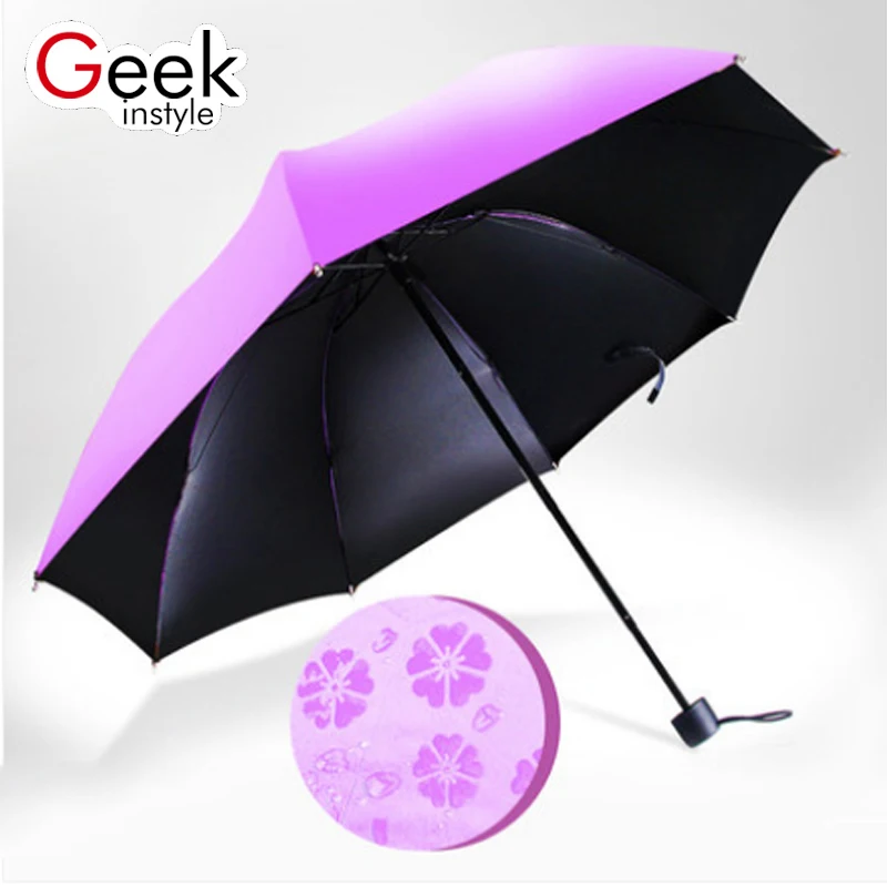 Geekinstyle 3 FoldingNew Леди Принцесса Волшебные Цветы купол зонтик от Солнца/Дождя