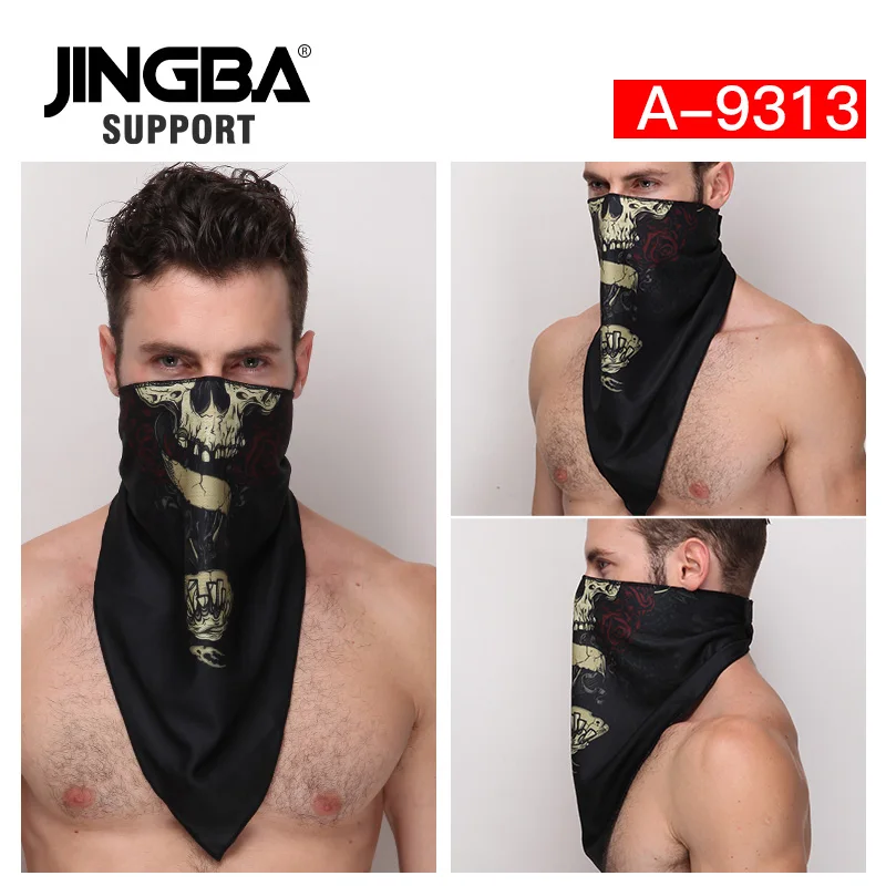 JINGBA поддержка Многофункциональный Спорт на открытом воздухе Велоспорт Бандана Маска Для Лица Шарф рыболовная маска для лица дропшиппинг - Цвет: A-9313