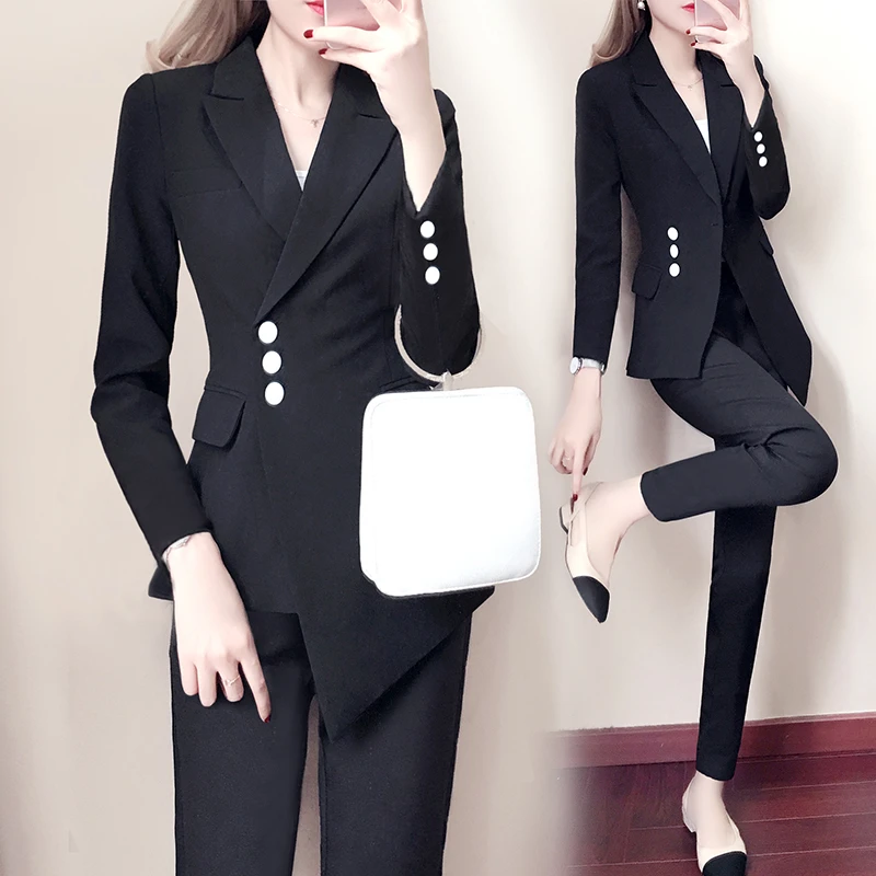 Black suit set womens Clearance