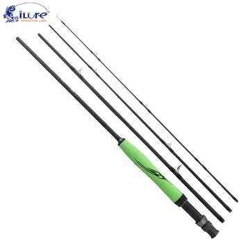 

iLure Carbon Fly Rod 2.28m/2.7m 4 Section Fast Action Fishing Rod for Fly Fishing Super Light Canne A Peche Fishing Tackle