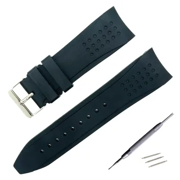 

24mm Rubber Watchband Curved End Strap for Cas Edifice Lineage Oceanus Analogue EQW-M710L Watch Band Steel Buckle Wrist Strap