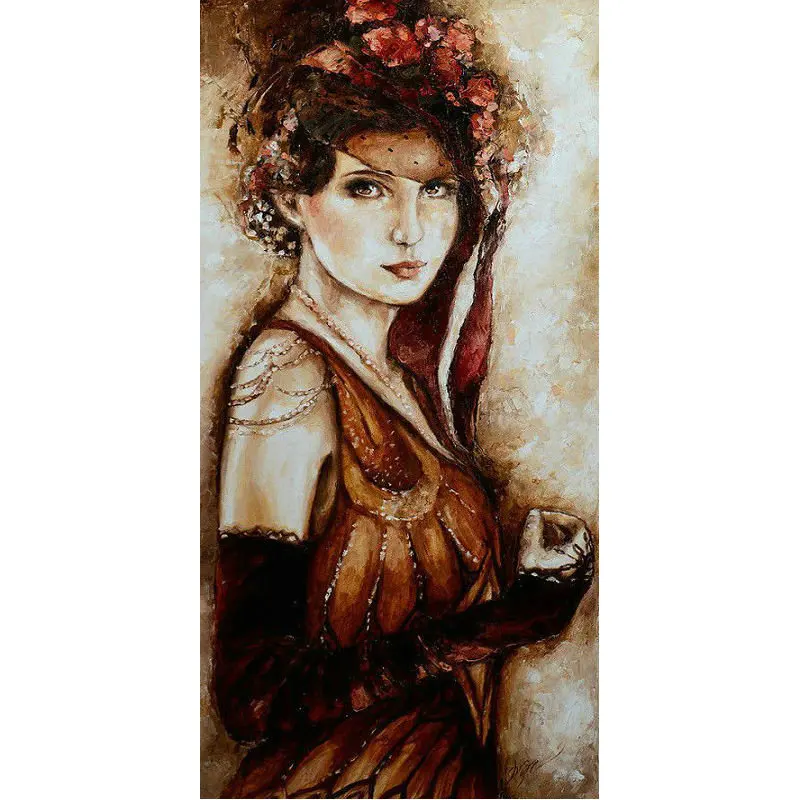 

3D DIY Diamond Painting Cross Stitch Beautiful woman portrait Needlework Home Decor Full Rhinestone Mosaic 5D Diamond Embroidery