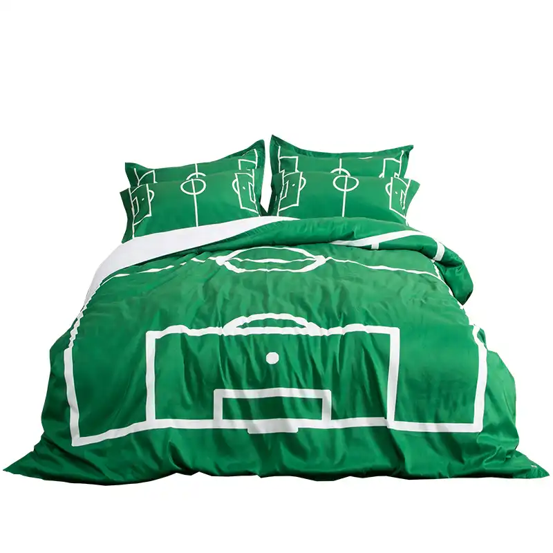 Xyzls Football Field Queen Cotton Bedding Set Pitch Men Bedclothes