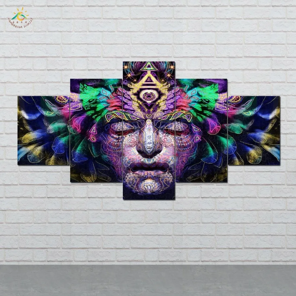 

5 Pieces/set Colorful picture of a woman Wall Art For Wall Decoration Picture Paint on Canvas Prints Painting for Living Room
