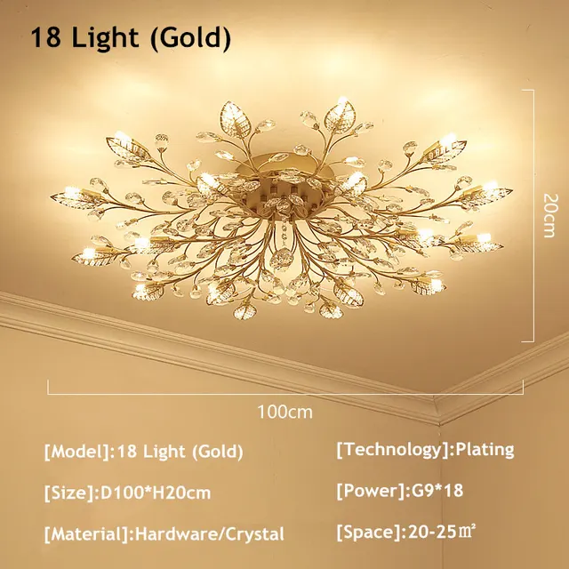 Trazos New Item Fancy Ceiling Light Led Crystal Ceiling Lamp