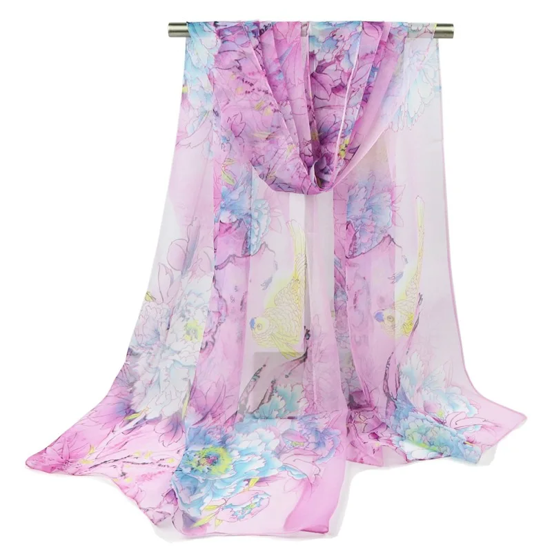 summer autumn all match scarf long design faux silk scarf shawls for