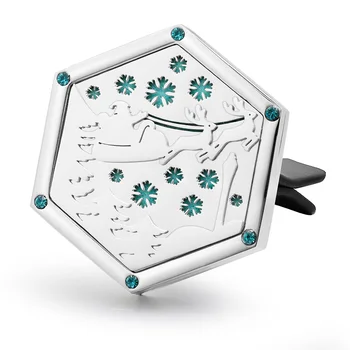 

Christmas Gift Santa Claus Design Hexagon Locket Car Air Freshener Aroma Aromatherapy Essential Oil Car Diffuser Vent Clip