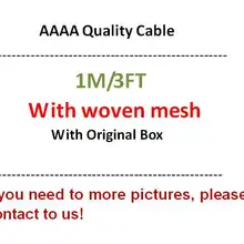 100 шт./3,0 мм AAAA с тканой сеткой USB кабель для синхронизации данных зарядное устройство для ipad Air iPhone 9 8 7 6s 6 plus 5s для IOS12 с розничной коробкой