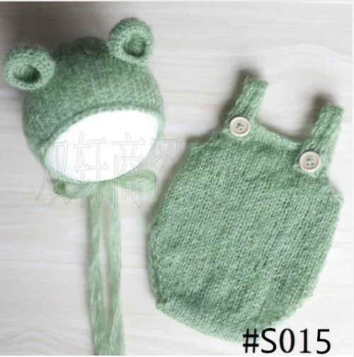 handmade mohair teddy bear hat+ shorts Newborn photography props