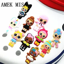 10 шт./компл. ПВХ сюрприз украшения для обуви симпатичный кукольный брелок садовые аксессуары для обуви с рисунком «крокодил» для изготовления браслета Ассорти JIBZ/Напульсники Детские вечерние Xmas