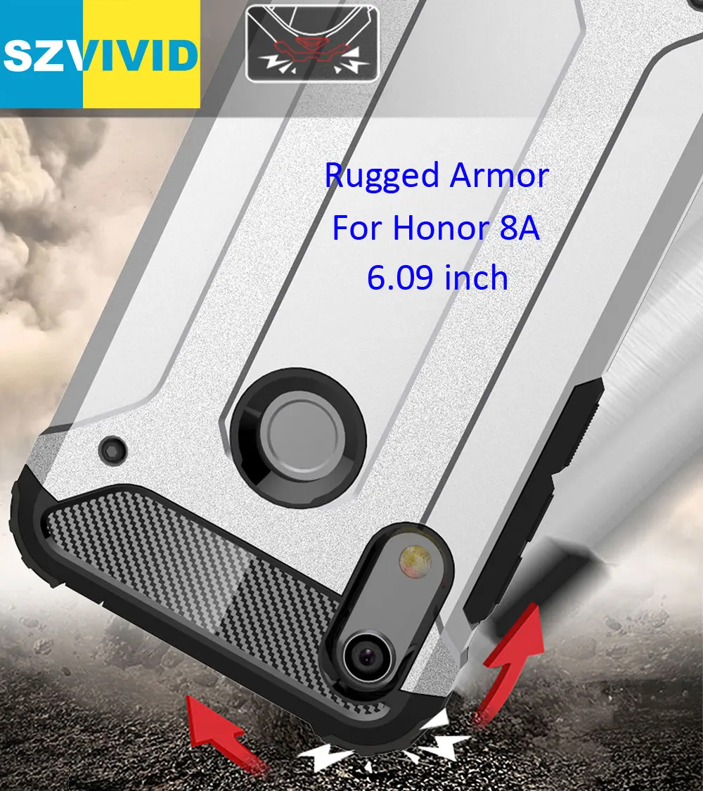 

Defender Drop resistance Rugged Armor Case For Huawei Honor 8A Hybrid Shield Cover