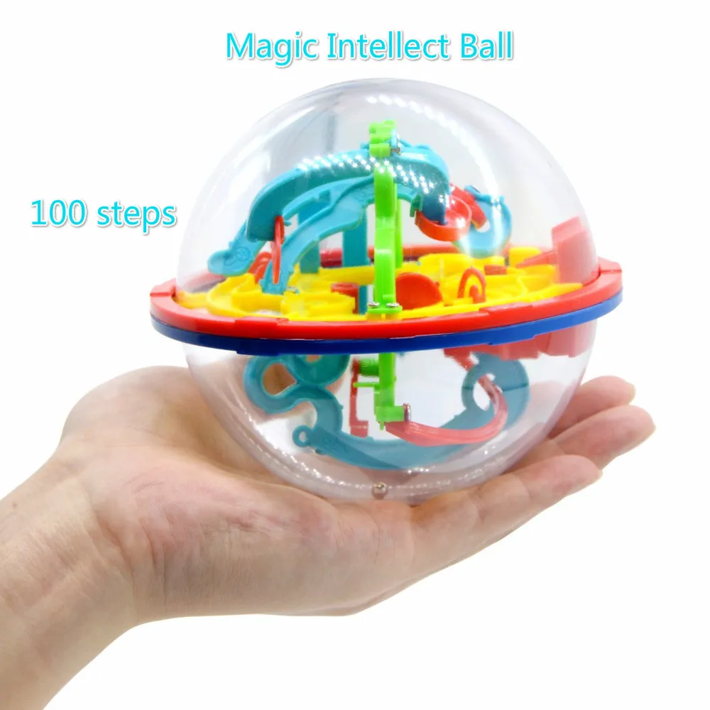 

3D puzzle Ball Magic Intellect Labyrinth Sphere Globe Toys Challenging Barriers Game Brain Tester Balance Training