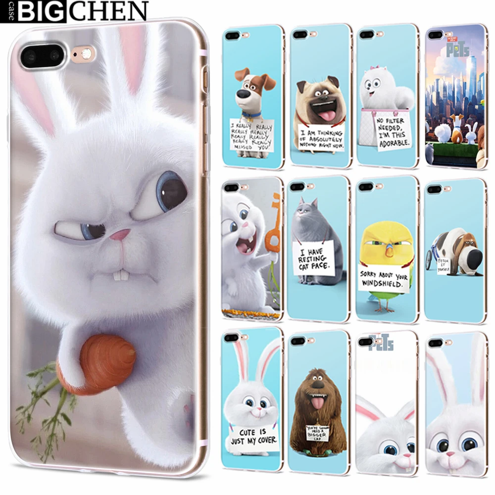 

BigChen For Apple iPhones 6 6S 7 8 Plus XS MAX Case Cute Pets Soft TPU Silicone for iphone XR 5 5S SE 7 8plus Phone shell Cover