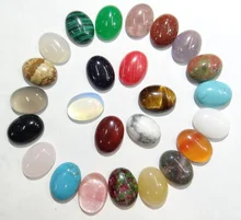 Commercio all'ingrosso 30pcs cristallo di Quarzo malachite agate pietra naturale Ovale CAB cabochon senza fori per i Monili & fare 12x16 millimetri